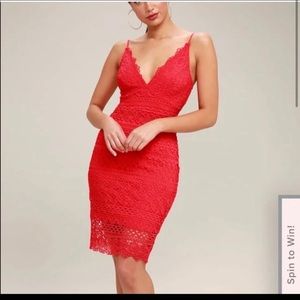 lulu Red lace dress